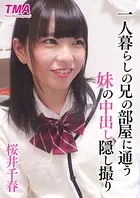 一人暮らしの兄の部屋に通う妹の中出し隠し撮り 桜井千春