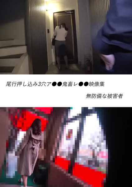 尾行押し込み3穴ア●●鬼畜レ●●映像集 無防備な被害者 - アダルト写真集の書影