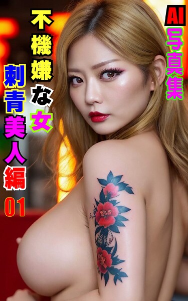 AI写真集 不機嫌な女 刺青美人編 01