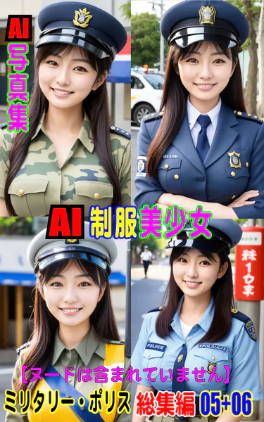 AI写真集 AI制服美少女 ミリタリー・ポリス 総集編 05＋06