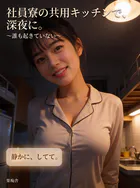 社員寮の共用キッチンで、深夜に。 〜誰も起きていない〜